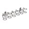 Triton Products 9 In. W Stainless Steel Multi-Ring Tool Holder for 1/8 In. and 1/4 In. Pegboard 1 Pack 86666 - alternate 1